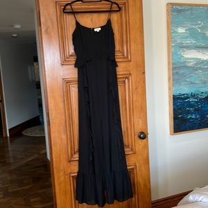 Black silk full length dress by L’Agence size 8